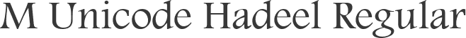 M Unicode Hadeel Regular